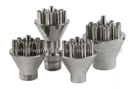 Central Upright Pond Fountain Nozzles , Stainless Steel Water Spray Nozzle