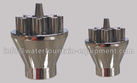 Central Upright Pond Fountain Nozzles , Stainless Steel Water Spray Nozzle