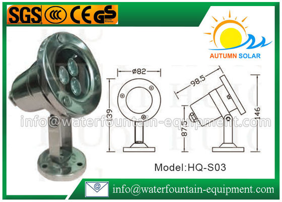 Scaffolding Waterproof Led Fountain Lights Low Voltage 3W High Power 0.65kg