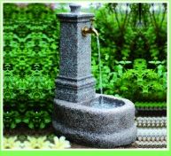 Stone Faucet Cast Stone Garden Fountains Granite Sink For Backyard Lightweight 7