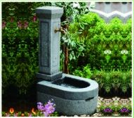 Stone Faucet Cast Stone Garden Fountains Granite Sink For Backyard Lightweight 6
