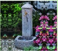 Stone Faucet Cast Stone Garden Fountains Granite Sink For Backyard Lightweight 8